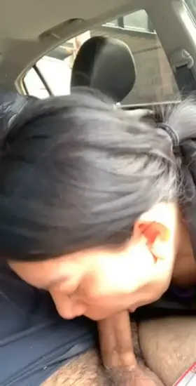 Asian hottie worships my cock