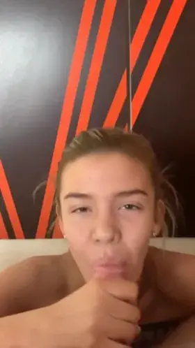 College teen sucks dick desperately 😇