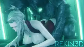*Warning Beastality* Scarlet gets fucked by a Werewolf (Rekin3D) [Final Fantasy 7]