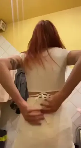 Ass in thong, or thong in ass?