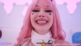 Purple Bitch - Cow Girl uses 2 monster dildos - Manyvids.com