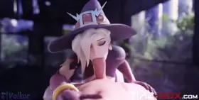 Halloween Witch Mercy Blowjob (Tiaz-3dx) [Overwatch]