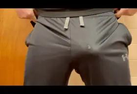I had to sneak off to the gym showers after I noticed how much precum I was leaking through my pants 🙈