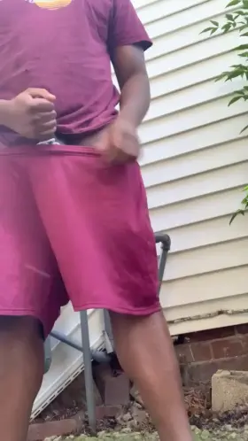 Never thought i would be one to jerk outside. Now is there any better way.