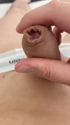 Just playing with my foreskin for you