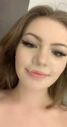 Hehe, i fucking love cum, it makes my skin better :)