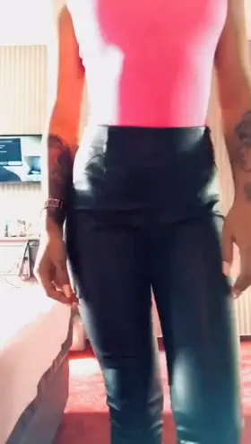 Just watch me doing crazy things in this latex pants