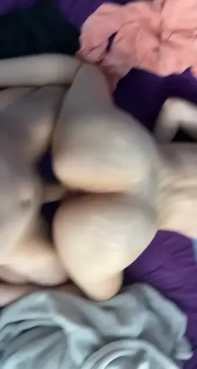 Enjoying fat ass in bed