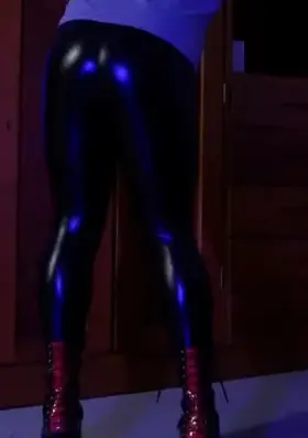 Shiny leggings and boots