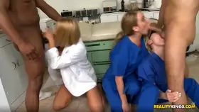 Doctor training her nurses