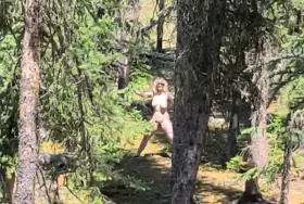 Tied up just off the path! [oc]