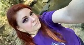 Almost caught flashing my titties on the trail!