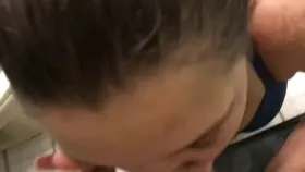 Sucking while taking bra off