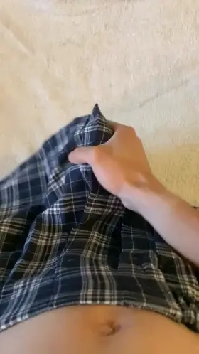 Watch me go from masturbating through my skirt to falling over from cumming too hard