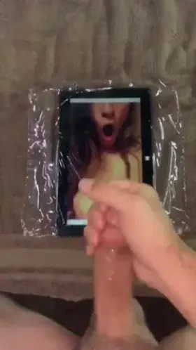 Innocent girlfriend cum tribute