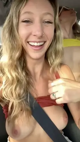 Triple Threat driving on the highway