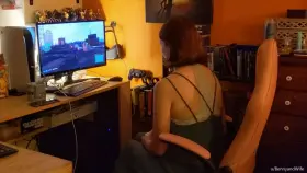 Fucking my girl while she plays on the PS5