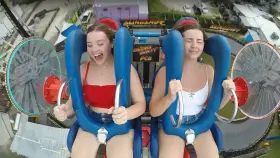 Another girl losing shirt