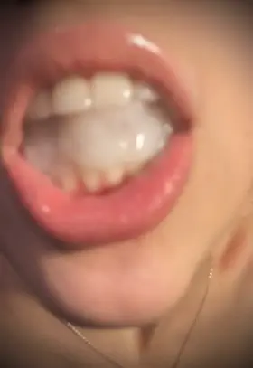 Before I swallow, would you let me play with your delicious cum like that daddy?