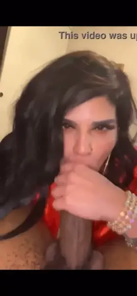 Latina is going nuts on his meat