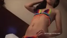 Filipina MILF on webcam getting ready to take off her panties