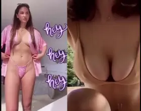 Titfuck one, BJ and finish on tits of the other: Olivia Munn vs Alexandra Daddario