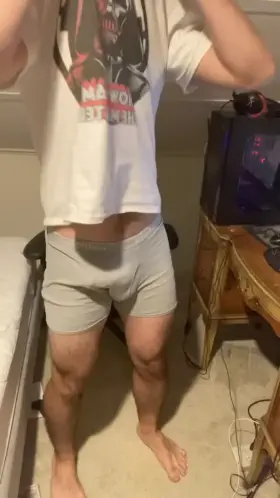 I always get horny watching myself strip