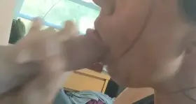 Got a little something on her chin