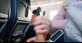 Giving a handjob while people sitting next to us on an airplane 😈