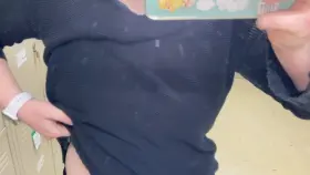 I heard someone coming as I filmed this in the lockeroom [F]