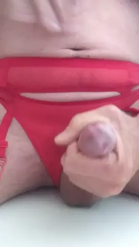 Crossdressing Cumshot