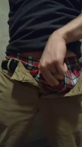 Watch this fat, cut cock get hard for you