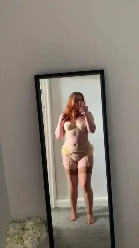 I love wearing nude thigh highs…