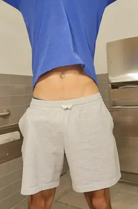Fun in the gym bathroom after I caught a few looks