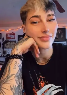 Rhea’s pierced tongue