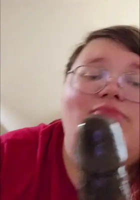 Throating with my big black toy