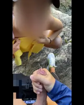 Apparently taking a load near the waterfall turns my hubby on