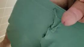 Mostly hard and definitely pissing.