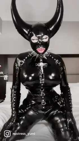 Feeling hot as a latex demon!