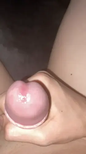 Stroking my uncut teen cock