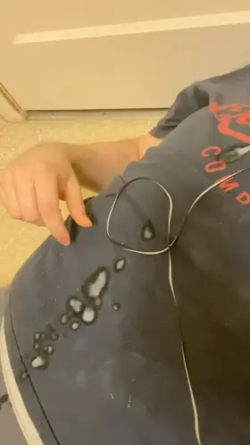 (27) I was too late to record the eruption, but just in time for the trail of splatter😅😅😈