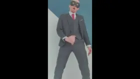 Massive cumshot in a suit