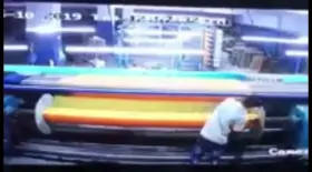 Worker caught and rotated in the machine before being rescued by colleagues