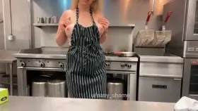 opening shifts are my favorite... like my uniform?;) [f]