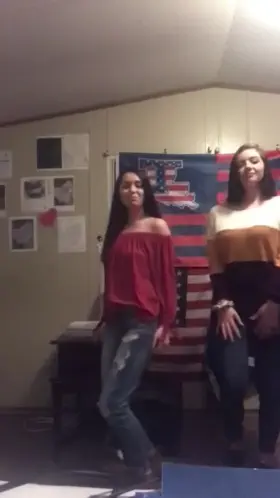 Hot friends dancing and stripping