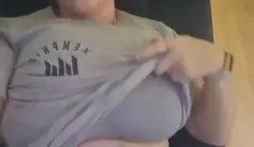 My wife's HH cup natural titties with massive areolas