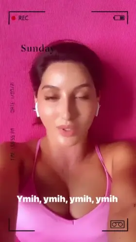 Nora Fatehi gym boobs 💦