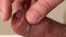 Game Night 7(?): Bad luck for you all again, I lost. Please look at my precum and masturbate to my erection. It's up close so you can really see my slick penis.