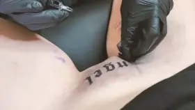 When your tattoo artist doesn’t know you have a glove fetish until you get super wet on the table 🙈