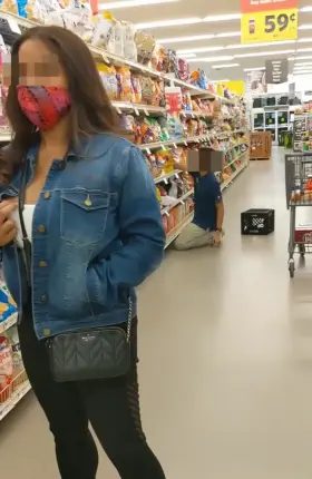 Busty Asian looking for the MILK aisle